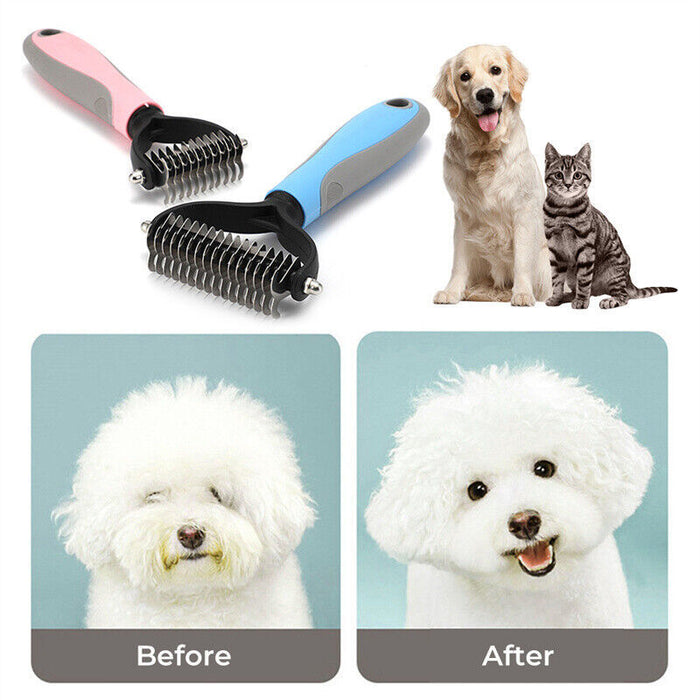 FurEase 2-in-1 Grooming Rake